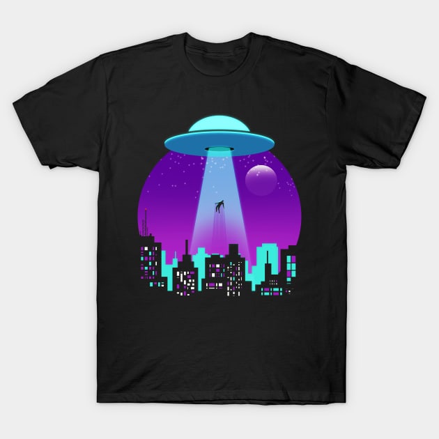 UFO Abduction - Alien Abduction Beam T-Shirt by teeleoshirts